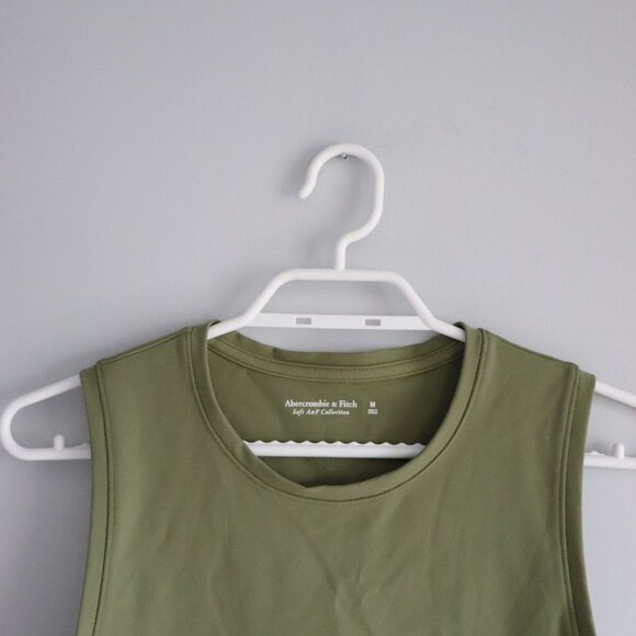 Abercrombie & Fitch Womens Green Sz M Soft One Piece Sleeveless Stretch Bodysuit - Picture 3 of 11